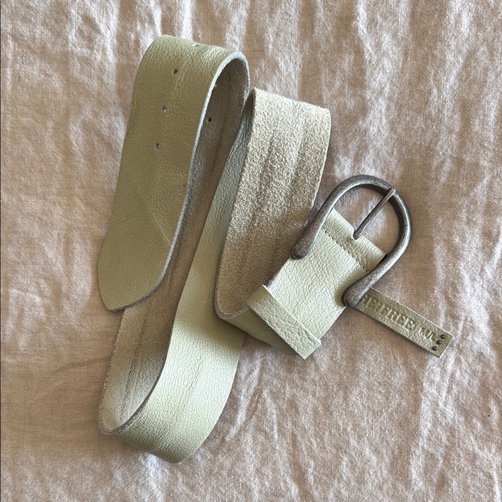 Free people Leather Belt with Silver Buckle